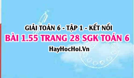 Giải bài 1.55 trang 28 Toán 6 Tập 1 SGK Kết nối tri thức